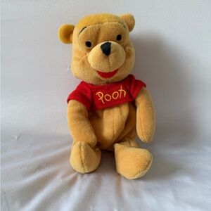 Disney Mini 7" Winnie The Pooh Bean Body Plush Red T-shirt Vintage